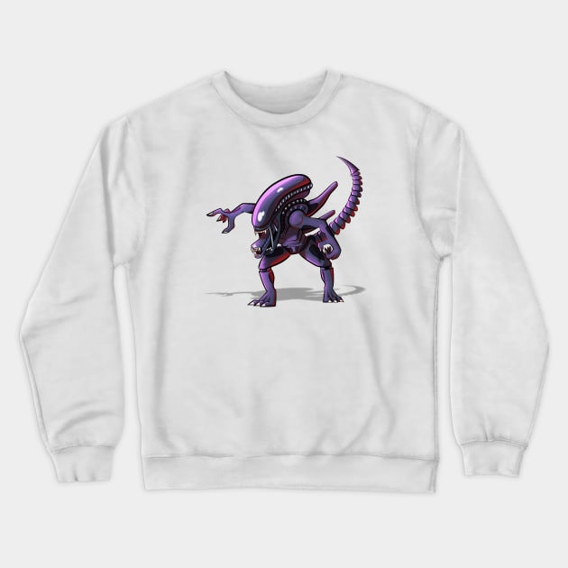 Angry Alien Crewneck Sweatshirt by gameoftoons